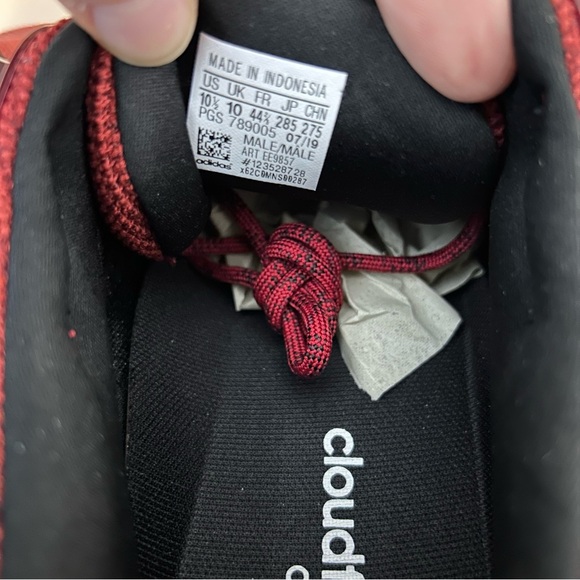 Adidas Men's Maroon Red Black Sneakers EnergyFalcon Running Shoes New 10.5 - Picture 6 of 14